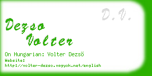 dezso volter business card